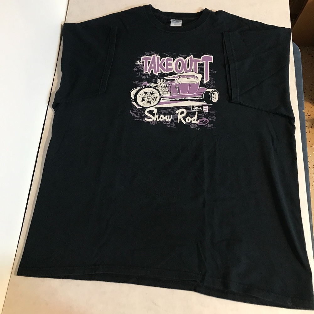 MEN'S SIZE 2XL TAKEOUT SHOW ROD BLACK T-SHIRT